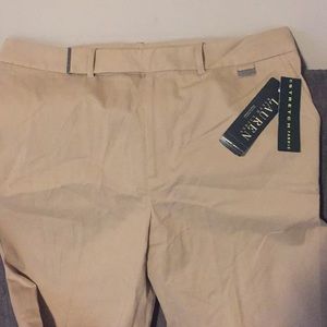 Lauren/ Ralph Lauren Flat Front Khaki Pant.